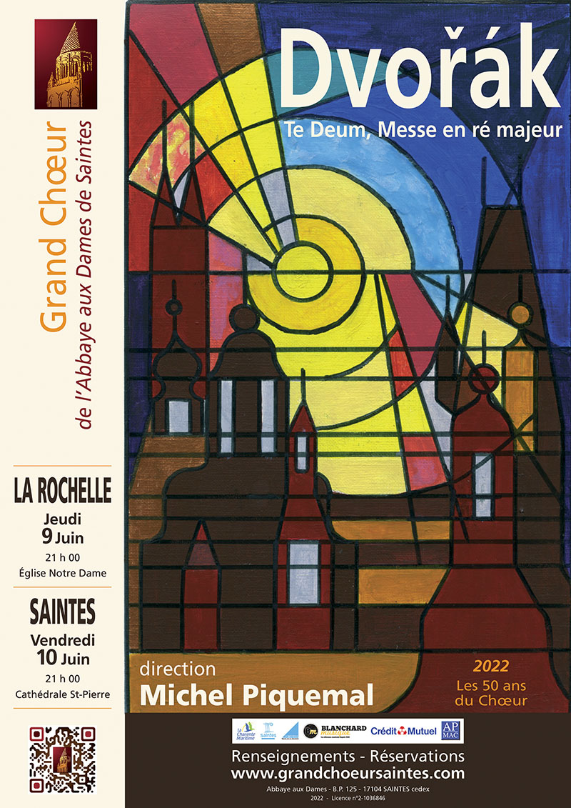 Grand choeur Abbaye aux Dames Saintes - Affiche concerts - Juin 2022