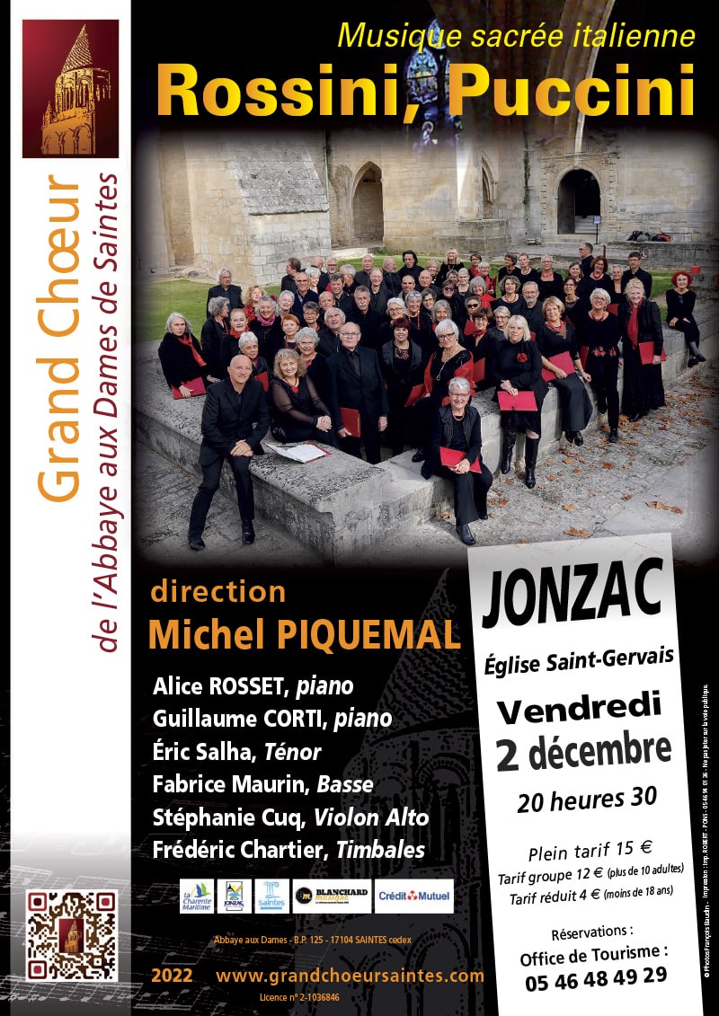 Grand Choeur Abbaye aux Dames de Saintes Concert Jonzac - dec2022